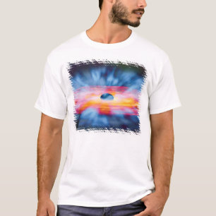 Abflüsse aus dem Schwarzen Loch - farbiges Kunstko T-Shirt