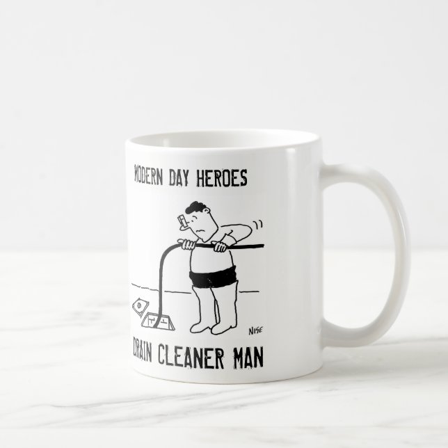Abflussreiniger-Mann Kaffeetasse (Rechts)