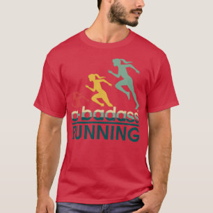 Abgang läuft Vintag, Abzeichen läuft Vintag T-Shirt