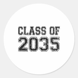 Abgänger 2035 Wachse Mit Mir Abschluss Vintage Runder Aufkleber