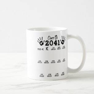 Abgänger 2041 Wachs Mit Mir T-Shirt Handabdruck Pr Kaffeetasse