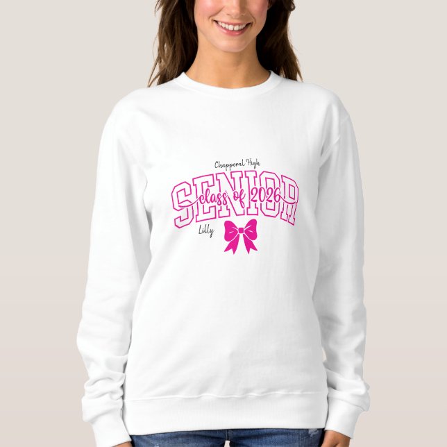 Abgängerklasse 2026 Varsity-Schleife Sweatshirt (Vorderseite)