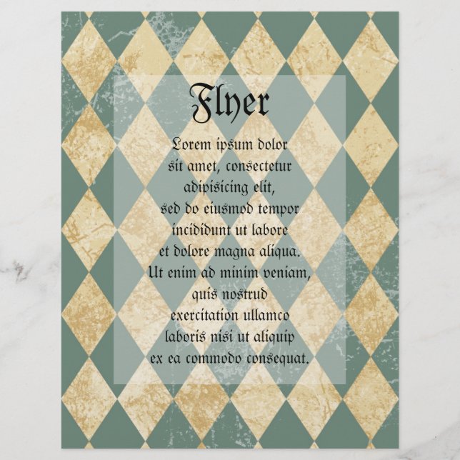 Abgeblendetes Diamantenmuster Flyer (Vorne)