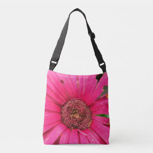Abgeblendetes rosa Daisy Tragetaschen Mit Langen Trägern
