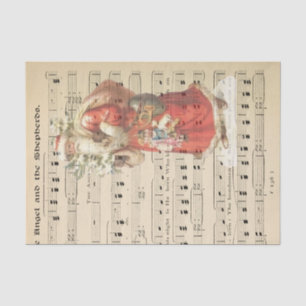 Abgeblendetes Weihnachtsblatt Seidenpapier