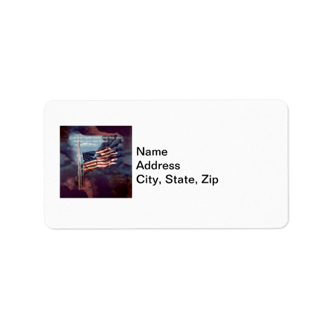 Abgefallen, aber nicht vergessen Smoke Torf Flag A Adressaufkleber (Vorne)