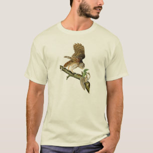 Abgehaltene Eulen-John James Audubon-Vögel von T-Shirt