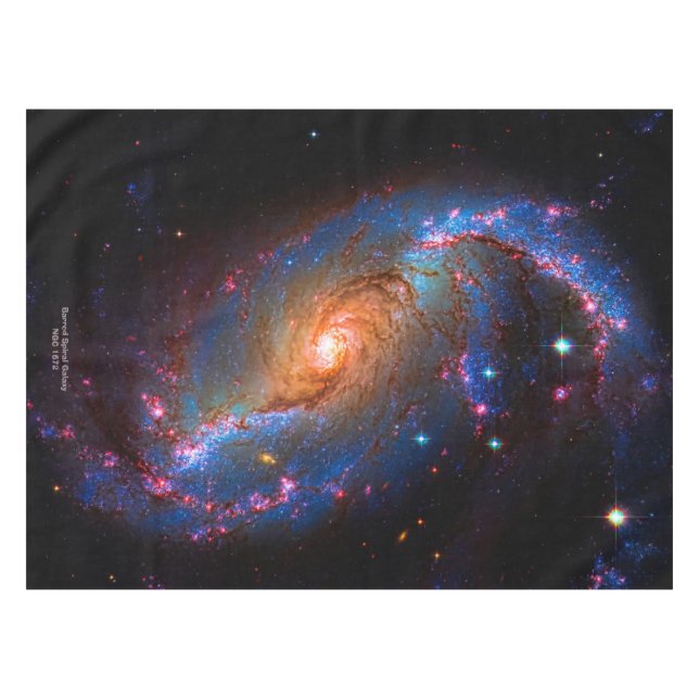 Abgehaltener Spiralarm NGC 1672 Tischdecke (Vorderseite (Horizontal))