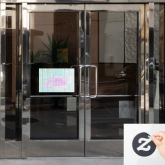 Abgehobener Fensteraufkleber