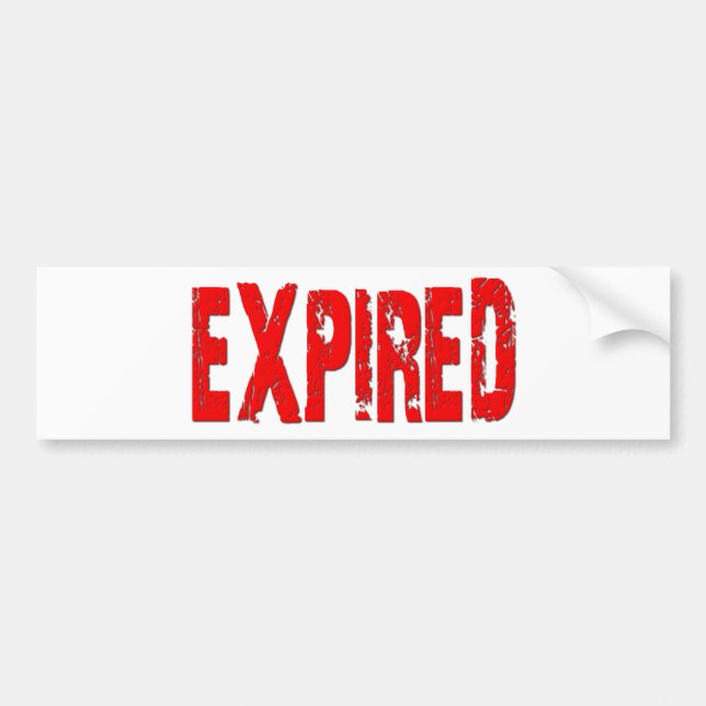 Abgelaufen Autoaufkleber (Vorne)