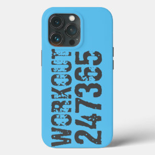 Abgelaufener und kratzter Text Workout 247365 Blau Case-Mate iPhone Hülle