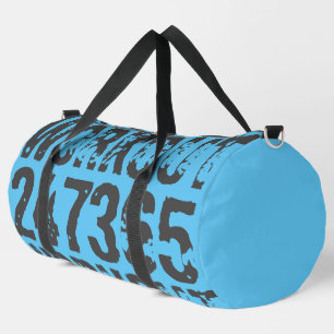 Abgelaufener und kratzter Text Workout 247365 Blau Duffle Bag