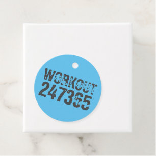 Abgelaufener und kratzter Text Workout 247365 Blau Geschenkanhänger