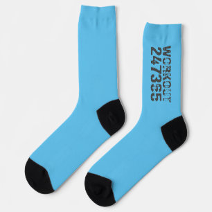 Abgelaufener und kratzter Text Workout 247365 Blau Socken