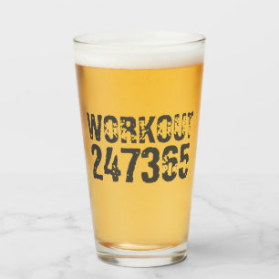 Abgelaufener und kratzter Text Workout 247365 rosa Glas