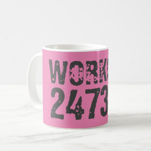 Abgelaufener und kratzter Text Workout 247365 rosa Kaffeetasse