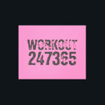 Abgelaufener und kratzter Text Workout 247365 rosa Leinwanddruck<br><div class="desc">Worn out und kratzte Text Workout 247365 in grauer Farbe mit rosa Hintergrund. Perfekt für alle,  die sich im Fitnessraum bewegen,  Fitness,  trainieren,  Bodybuilding und trainieren.</div>