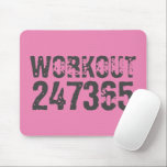 Abgelaufener und kratzter Text Workout 247365 rosa Mousepad<br><div class="desc">Worn out und kratzte Text Workout 247365 in grauer Farbe mit rosa Hintergrund. Perfekt für alle, die sich im Fitnessraum bewegen, Fitness, trainieren, Bodybuilding und trainieren.</div>