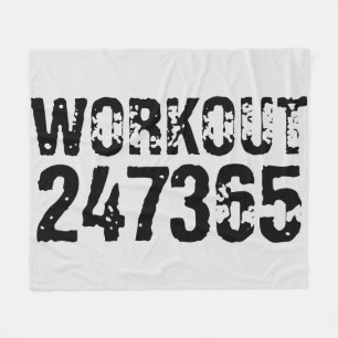 Abgelaufener und kratzter Text Workout 247365 schw Fleecedecke