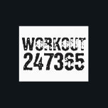 Abgelaufener und kratzter Text Workout 247365 schw Leinwanddruck<br><div class="desc">Abgelaufener Text Workout 247365 in schwarzer Farbe mit weißem Hintergrund. Perfekt für alle,  die sich im Fitnessraum bewegen,  Fitness,  trainieren,  Bodybuilding und trainieren.</div>