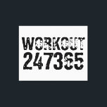Abgelaufener und kratzter Text Workout 247365 schw Leinwanddruck<br><div class="desc">Abgelaufener Text Workout 247365 in schwarzer Farbe mit weißem Hintergrund. Perfekt für alle,  die sich im Fitnessraum bewegen,  Fitness,  trainieren,  Bodybuilding und trainieren.</div>