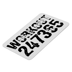 Abgelaufener und kratzter Text Workout 247365 schw Magnet