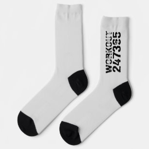 Abgelaufener und kratzter Text Workout 247365 schw Socken