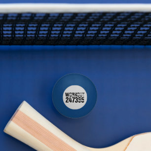 Abgelaufener und kratzter Text Workout 247365 schw Tischtennisball