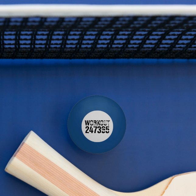 Abgelaufener und kratzter Text Workout 247365 schw Tischtennisball (Tisch)