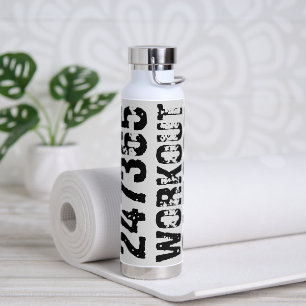Abgelaufener und kratzter Text Workout 247365 schw Trinkflasche
