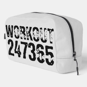 Abgelaufener und kratzter Text Workout 247365 schw Waschbeutel