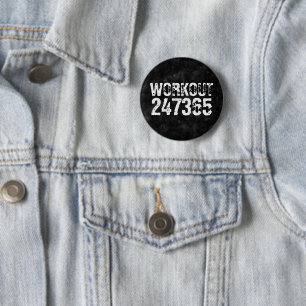 Abgelaufener und kratzter Text Workout 247365 Vint Button