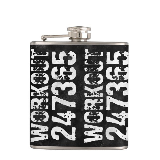 Abgelaufener und kratzter Text Workout 247365 Vint Flachmann (Vorderseite)