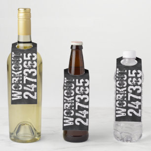 Abgelaufener und kratzter Text Workout 247365 Vint Flaschenanhänger