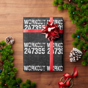 Abgelaufener und kratzter Text Workout 247365 Vint Geschenkpapier