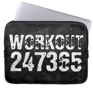 Abgelaufener und kratzter Text Workout 247365 Vint Laptopschutzhülle