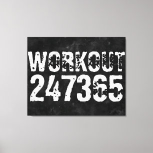 Abgelaufener und kratzter Text Workout 247365 Vint Leinwanddruck