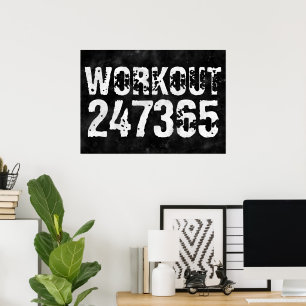 Abgelaufener und kratzter Text Workout 247365 Vint Poster