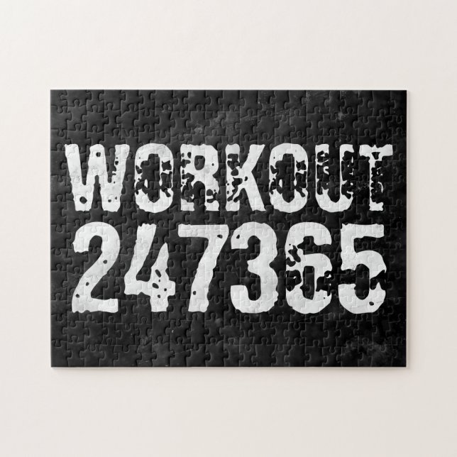Abgelaufener und kratzter Text Workout 247365 Vint Puzzle (Horizontal)