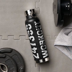 Abgelaufener und kratzter Text Workout 247365 Vint Trinkflasche