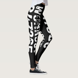 Abgelaufener und kratzter Text Workout 247365 weiß Leggings