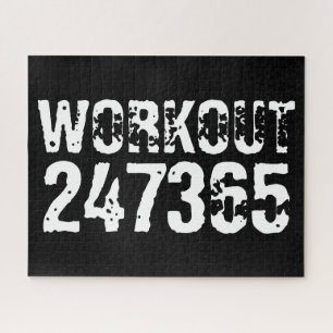 Abgelaufener und kratzter Text Workout 247365 weiß Puzzle