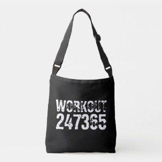 Abgelaufener und kratzter Text Workout 247365 weiß Tragetaschen Mit Langen Trägern