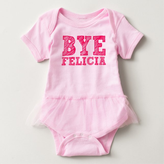 Abgelegener Felicia lustiger rosa Baby Strampler (Vorderseite)