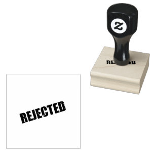 ABGELEHNT Logo Dokumentenkontroll-Workflows Schwar Gummistempel