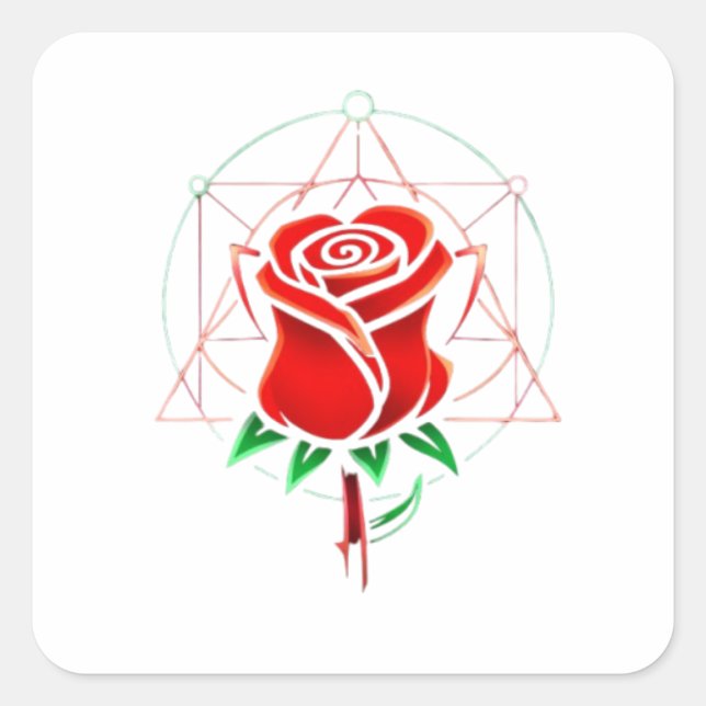 Abgelehnt Rose Transparenter Aufkleber (Vorderseite)