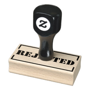 Abgelehnte Briefmarke aus Personalisiertem Kautsch Gummistempel