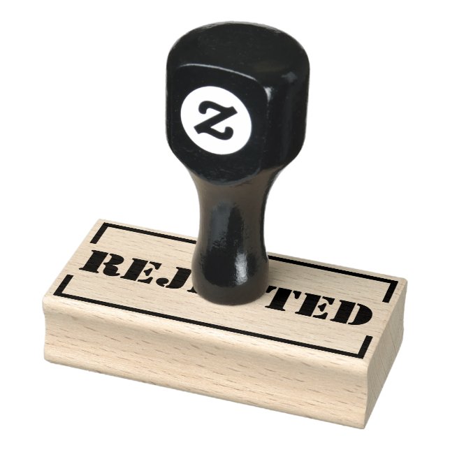 Abgelehnte Briefmarke aus Personalisiertem Kautsch Gummistempel (Stempel)