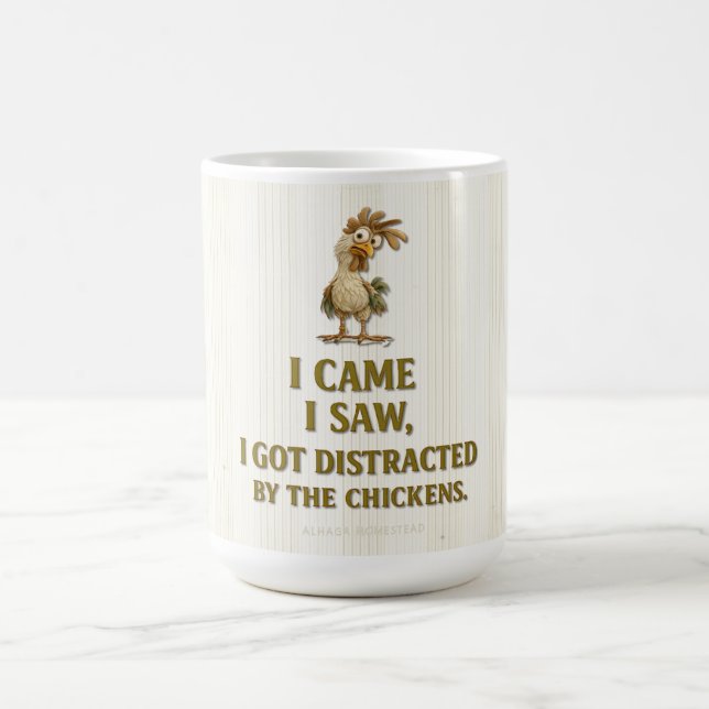 ABGELENKT DURCH DIE HÜHNER - Kaffeetasse (Mittel)