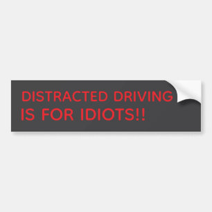 ABGELENKTES FAHREN IST FÜR IDIOTEN!! STOSSTANGE AU AUTOAUFKLEBER